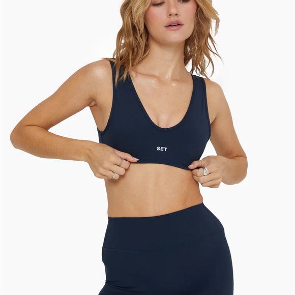 SET ACTIVE Sportbody Dip Bra | Size M | Blue - Picture 3 of 8